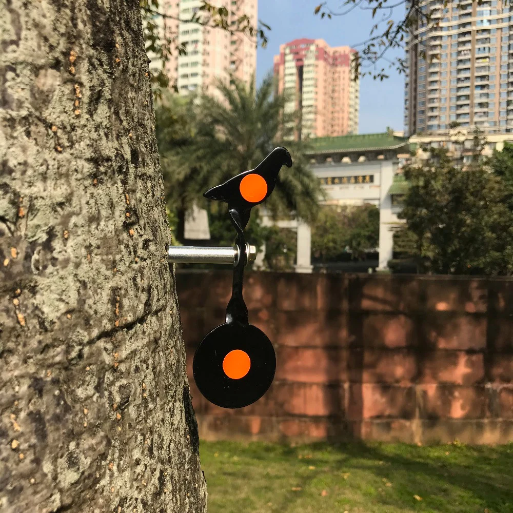 

Black Steel Spiral Black Pigeon Target Screwed Into Any Wooden Object Enjoy Airsoft Steel Bbs, Slingshot Shooting Fun