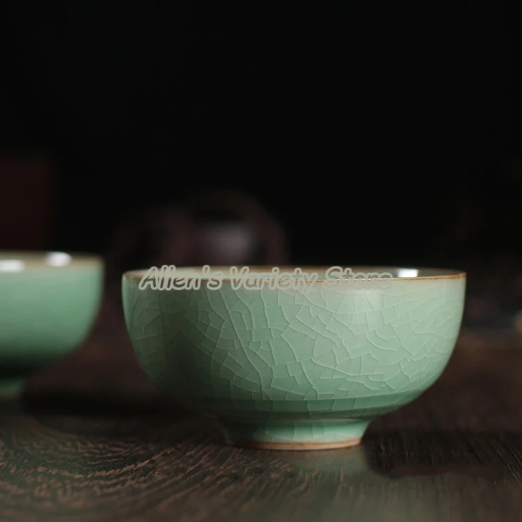 65 мл сливовый зеленый Gaiwan чайный кунг-фу чайная чашка китайская Longquan чайная чашка из селадона фарфоровая кофейная чашка керамические чашки