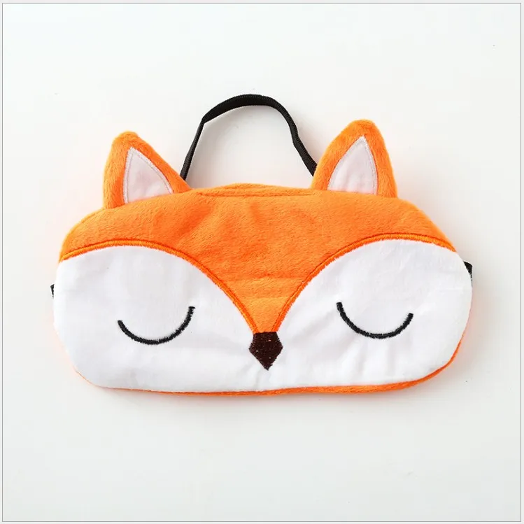 30 шт., маска для сна с героями мультфильмов вечерние Пижама, Детские спящие глазки для девочек, 3D милая собака кошка, Студенческая одежда, подарок на день рождения - Цвет: fox