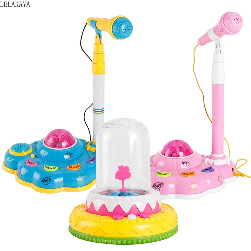 

Creative Baby Learning Machine Early Education Music Fountain Children Fashion Cosplay Microphone Singing Flashing No Color Box
