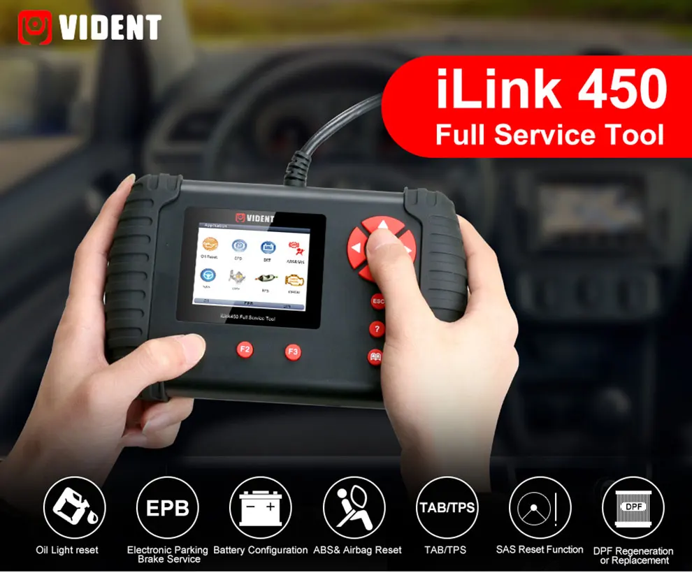 VIDENT iLink450 полная система диагностический инструмент сброс масла EPB ABS SRS SAS TPS BRT