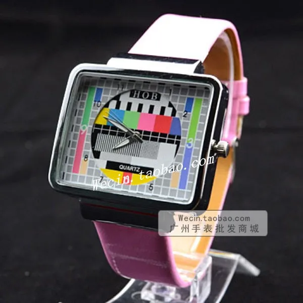 Модные Relogio Masculino роскошные ТВ кварцевые наручные часы с циферблатом PU кожа платье для женщин мужчин унисекс часы подарки спортивные наручные часы