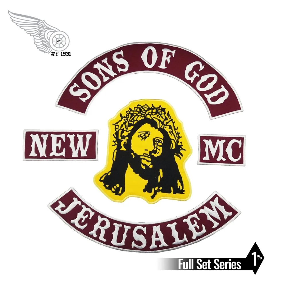 Детская мотоциклетная нашивка с вышивкой сыны Бога|sons of|embroidered ironiron on |