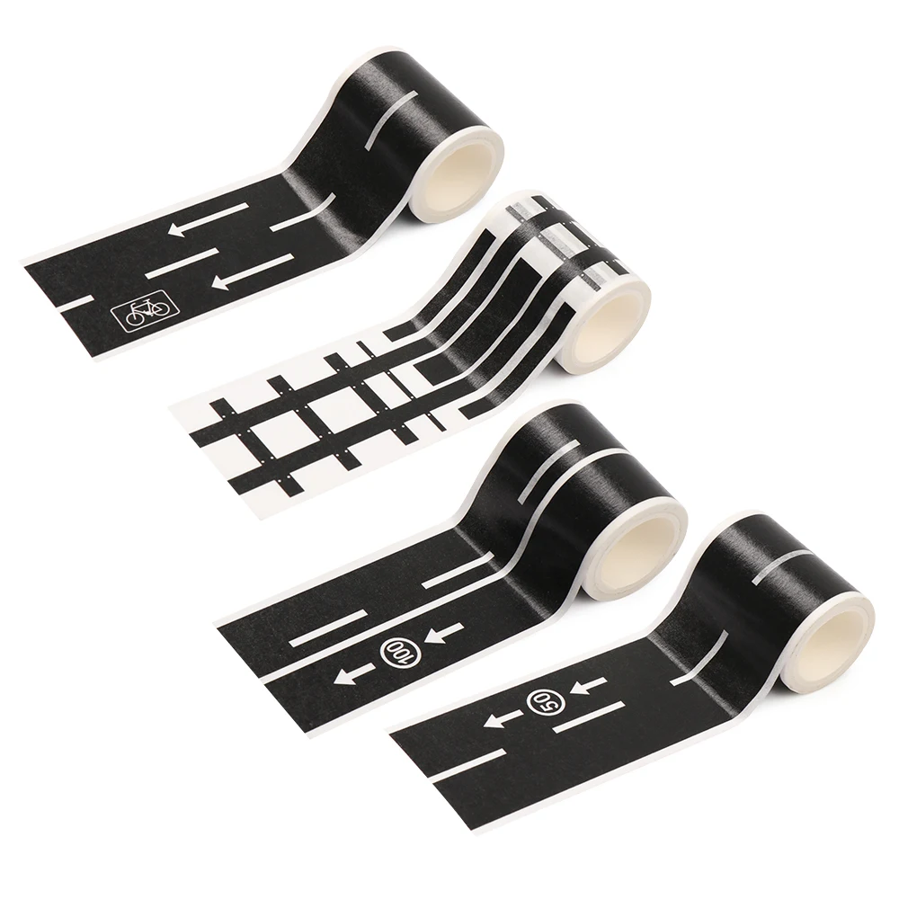 1/5PCs Creative Railway Road Tape Sticker Wide Traffic Adhesive Masking for Kids Study Signs Safety Education|Офисный скотч| |