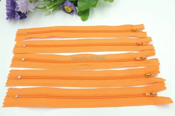 

40 cm Nylon Coil Zippers Tailor Sewing Tools 16 Inch 100 Pcs Orange Color