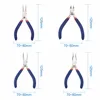 Carbon Steel Jewelry Pliers Set Ferronickel Carbon-Hardened Steel Beading DIY Tool Equipment Midnight Blue 125x70~80x10mm ► Photo 3/5