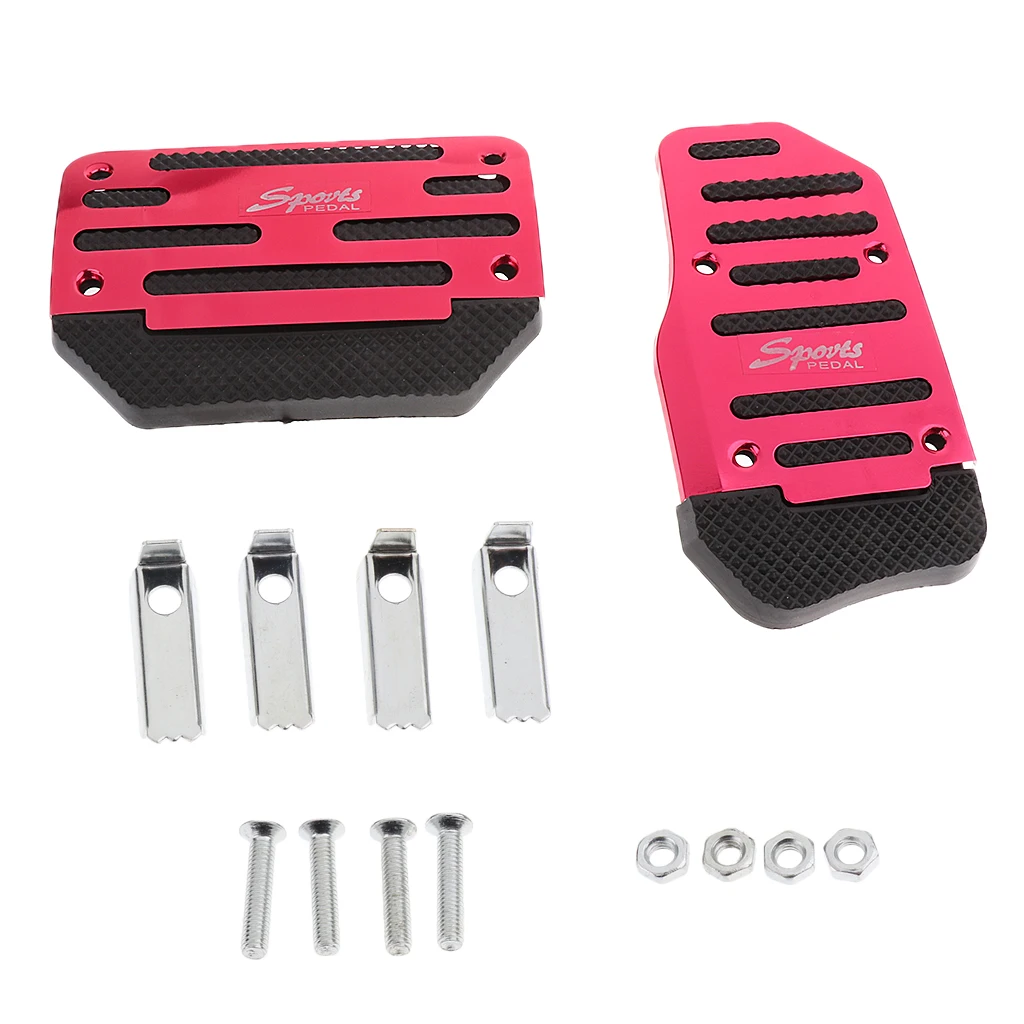 Brake Accelerator Sport NonSlip Pedal Pad Vehicle Automatic AT Car Red Creative and Fashionable Design