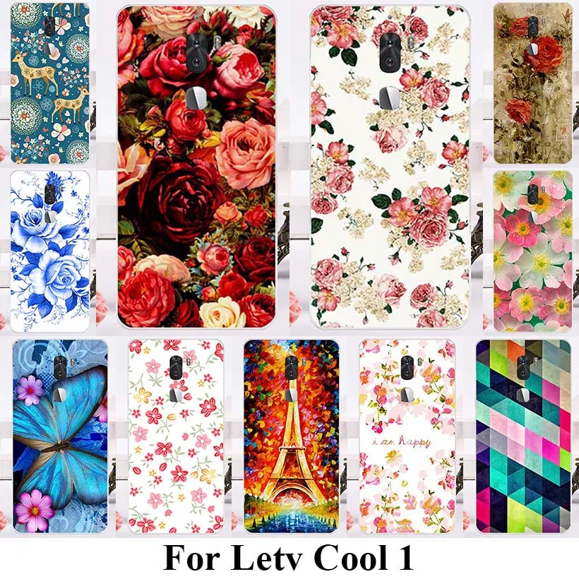 

TAOYUNXI Soft TPU Phone Cases For Letv Cool 1 Letv LeEco cool 1 Dual Leeco Coolpad Cool1 5.5 inch Covers Rose Peony Flowers Bags