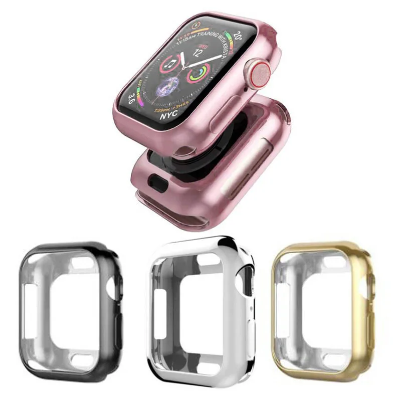 Силиконовый мягкий чехол из ТПУ защитная рамка для iwatch Apple Watch серии 4 40 мм/44 мм
