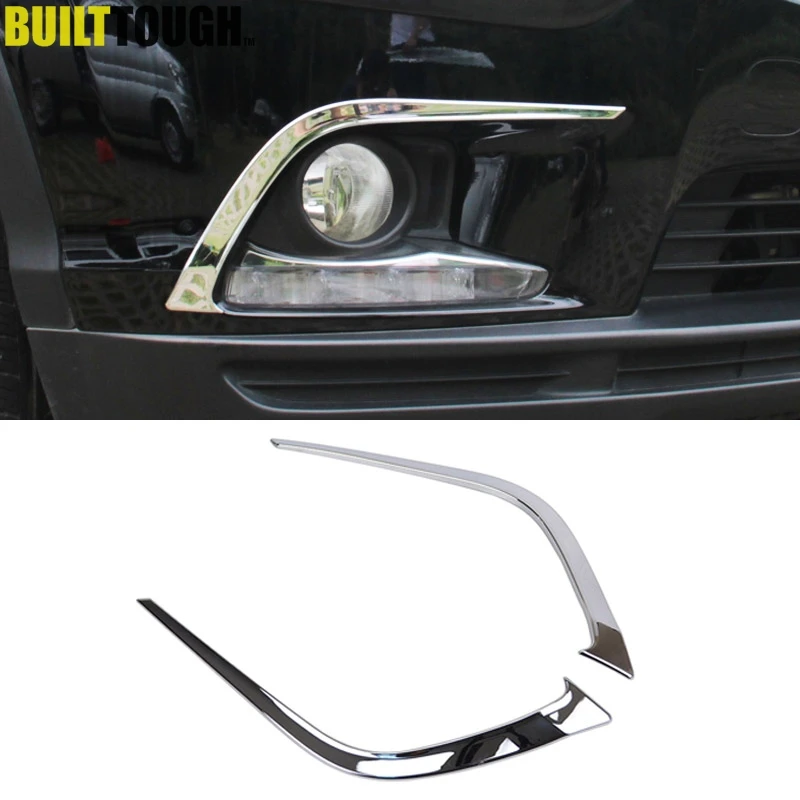 

Fit For Toyota Highlander Kluger 2014 2015 2016 Chrome Front Fog Light Lamp Cover Trim Foglight Eyebrow Eyelid Molding Garnish