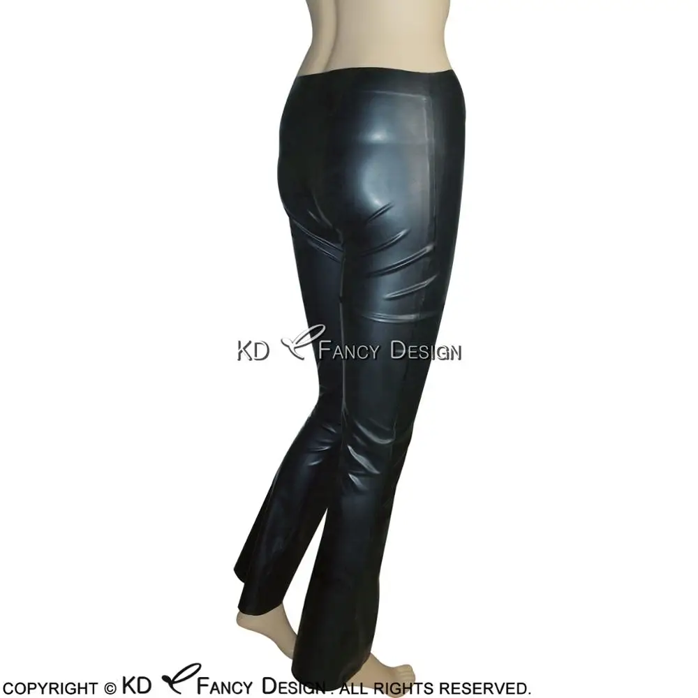 Latex Bootleg - Leggings with flaired or flared legs - by Rubbella