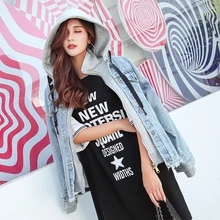 Новинка, женская джинсовая куртка на овечьей шерсти, пальто с капюшоном, длинные рукава, толстые теплые джинсовые пальто, верхняя одежда, мотоциклетные рваные Широкие джинсовые куртки