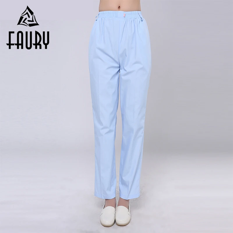Pantalones Largos Para Mujer Uniformes De Enfermera De Cintura