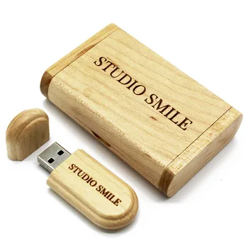 

real capacity Wooden 64gb 32gb 16gb 8gb USB 2.0 Flash Drive Memory Stick Packing Box pendrive
