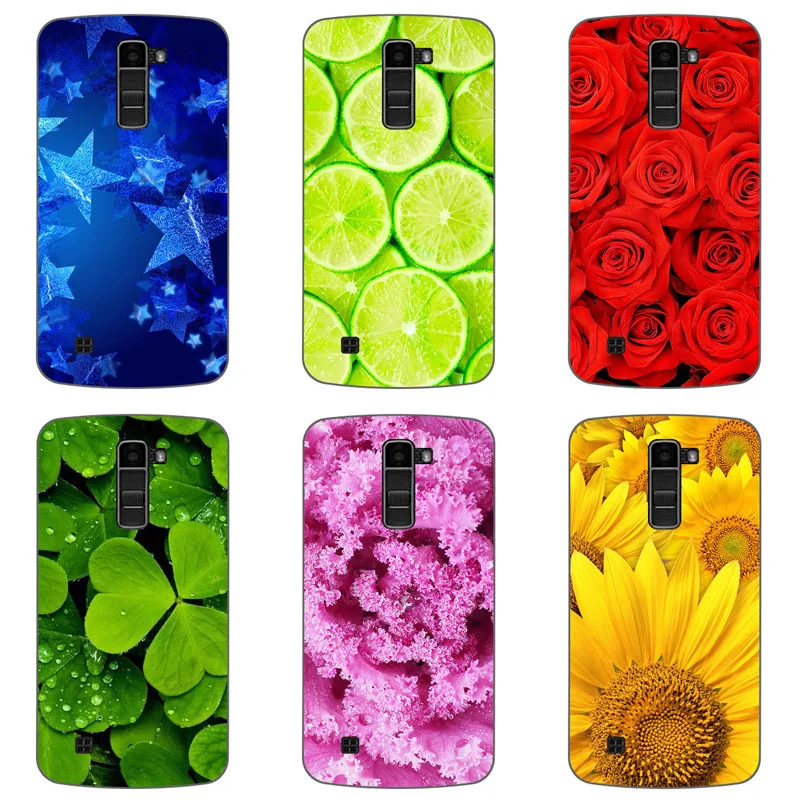 

For Coque LG K10 Case Soft TPU Silicone Cases Cover For LG k10 K 10 flowers cartoon Cat printing Protective Back Cover