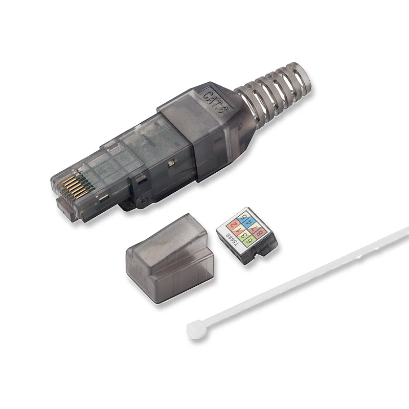 Полевой разъем RJ45 Cat.6 UTP модульный без обжимной конструкции совместим с кабелем