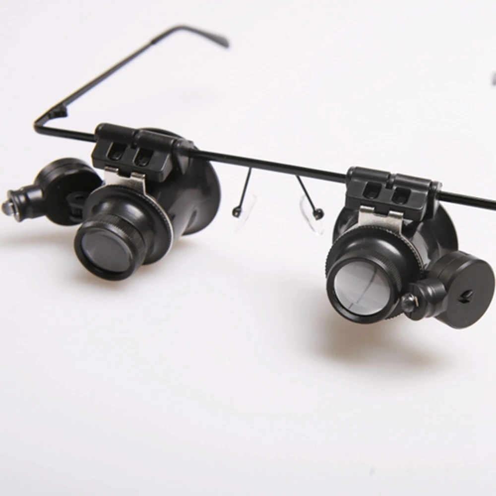 10pcs/set High Quality Eyeglasses Camera Jeweler 20X Magnifier Magnifying lens loupe glasses