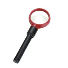 5X портативное увеличительное стекло для чтения 50 мм карманная Портативная Лупа светодиодный с подсветкой Детская Лупа