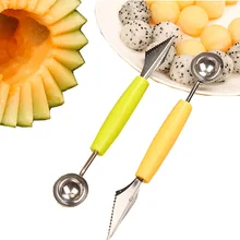 Резак для фруктов из нержавеющей стали и ложка-Баллер DIY Различные холодные блюда инструменты для карвинга маленький нож для фруктов приспособления для резки