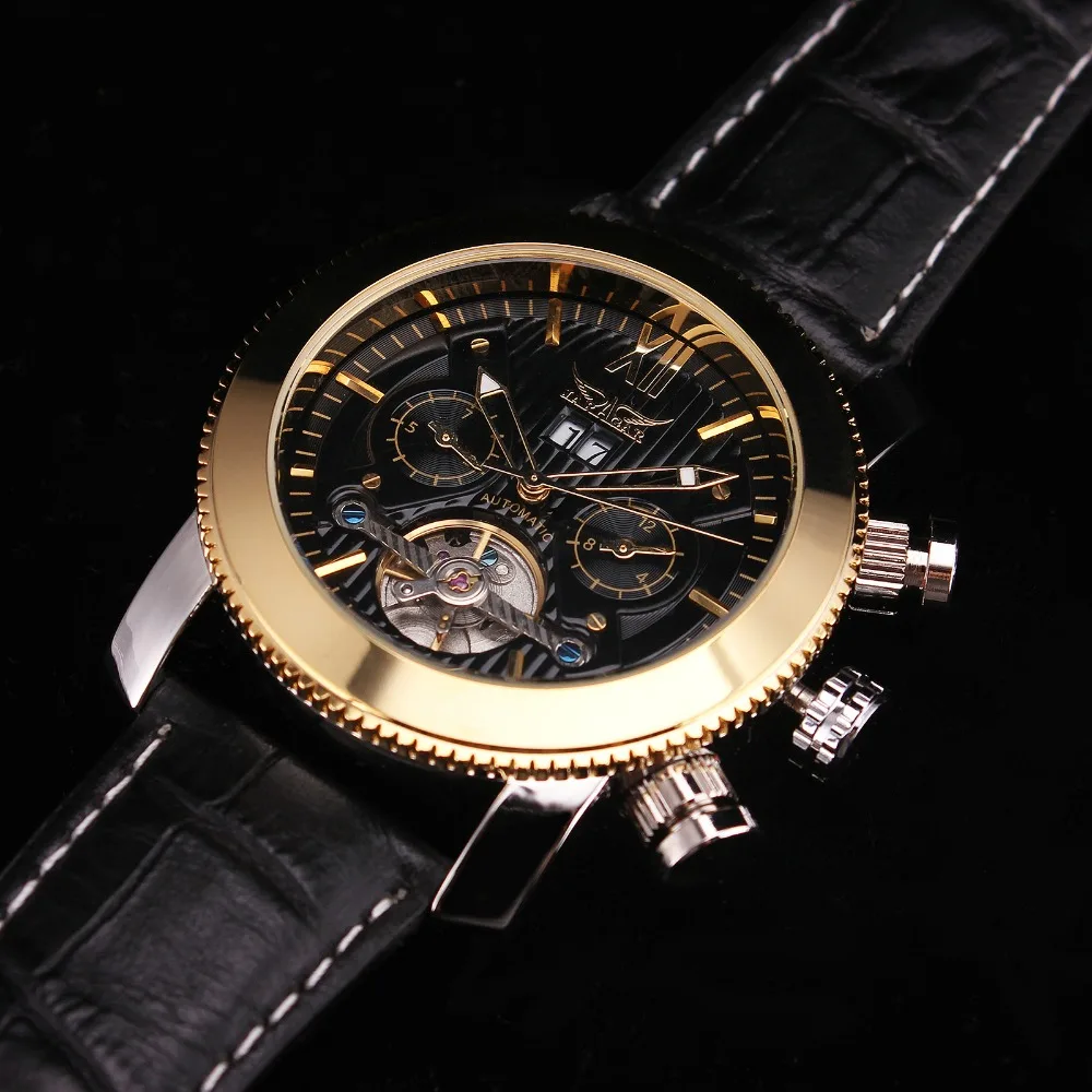 Leather Tourbillon Multi-function Watch