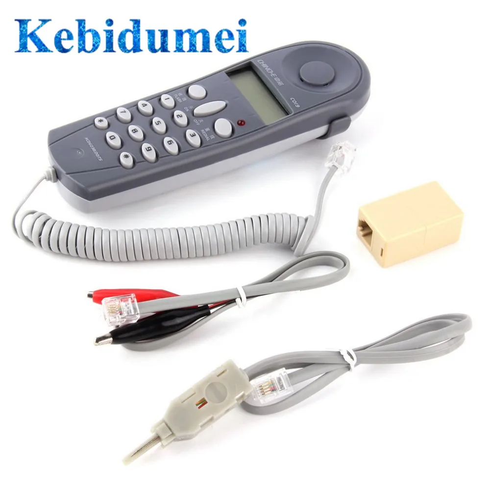Kebidumei C019 Tool Network Tester Telephone Phone Butt Test Tester Lineman Cable for Telephone Line Fault