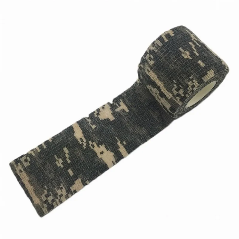 Multi-functional Camo Tape Non-woven Self-adhesive Camouflage Wrap Hunting Cycling Waterproof Non-Slip Camo Stealth Tape - Цвет: ACU Digital