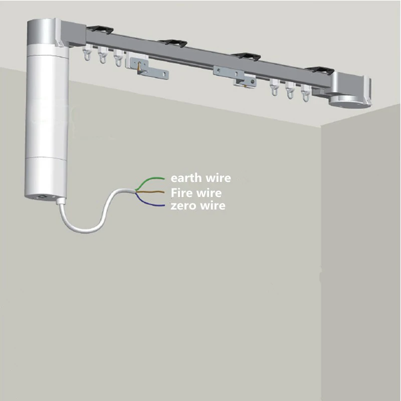 Электрическая система штор Ewelink Dooya DT52E 45 Вт+ пульт дистанционного управления+ моторизованный Алюминиевый рельс для штор 1 м-6 м