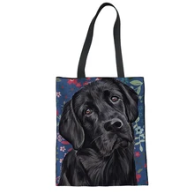 FORUDESIGNS Ротвейлер овчарка сумки многоразового использования для покупок продуктовый экологический холст женская повседневная сумка на плечо прочный органайзер для путешествий