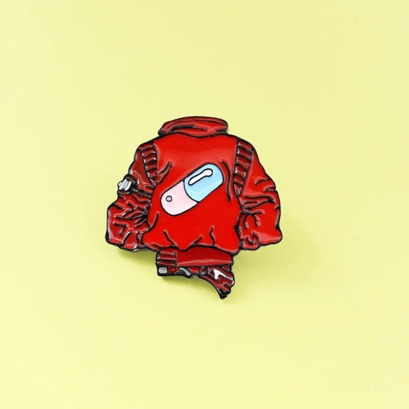 

Red Coat Brooch Pill Symbol Pattern Enamel Pins Custom Clothing Denim Leather Backpack Badge Friends Creative Cool Gifts brosch
