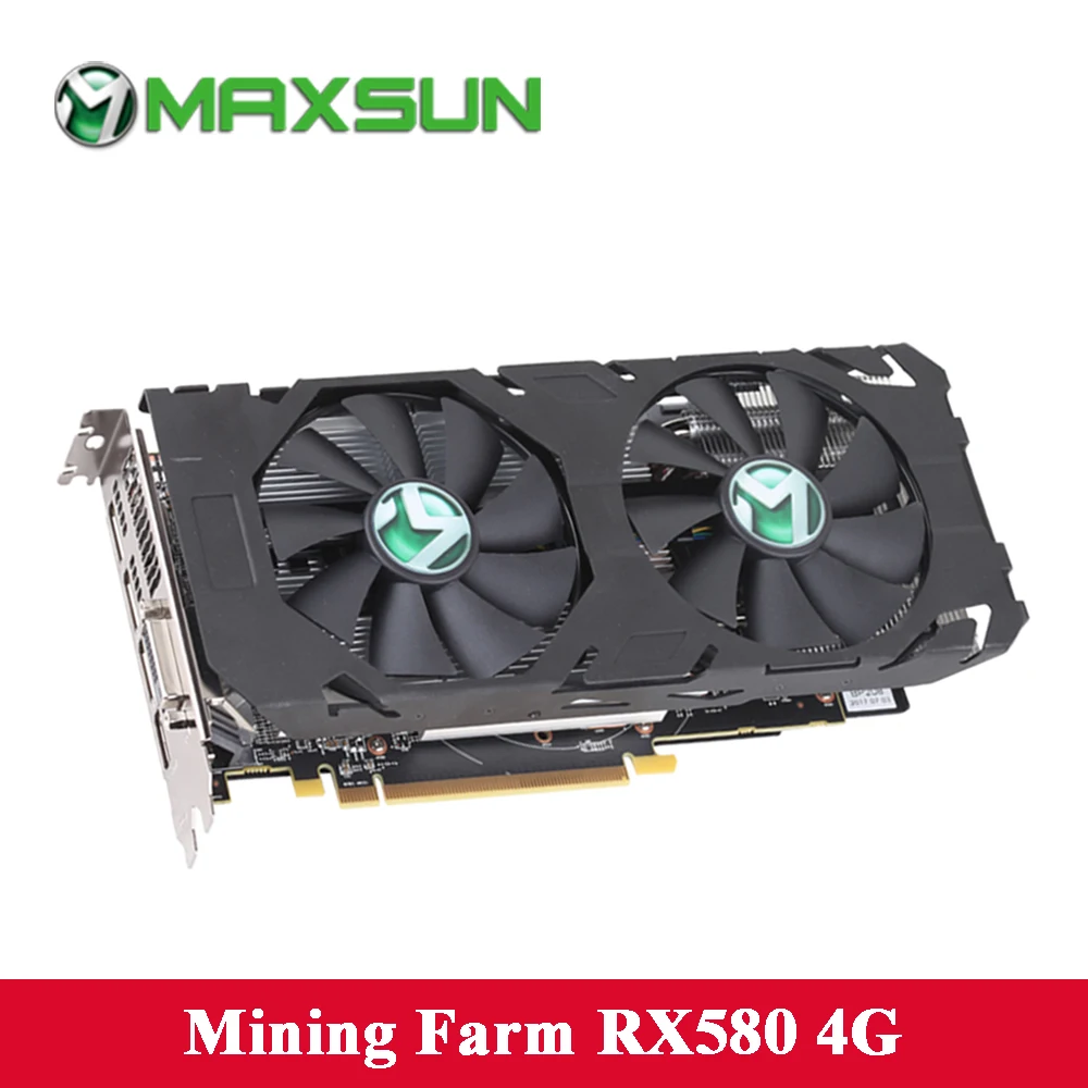 MAXSUN RX580 4 г Графика карты GDDR5 256bit 7000 мГц 2304units14nm PCI E 3 0X16 DirectX12 HDMI + * DP DVI Dual вентилятор