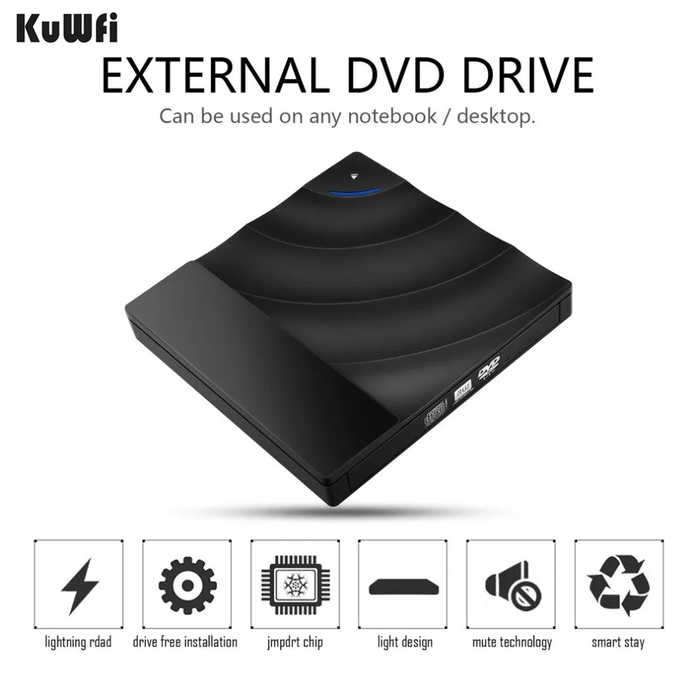 

USB3.0 DVD Drives slim External Optical Drive CD-RW Burner DVD ROM Player Support Win 2000/XP/10/7/10 MAC OS TYPE-C Older USB2.0