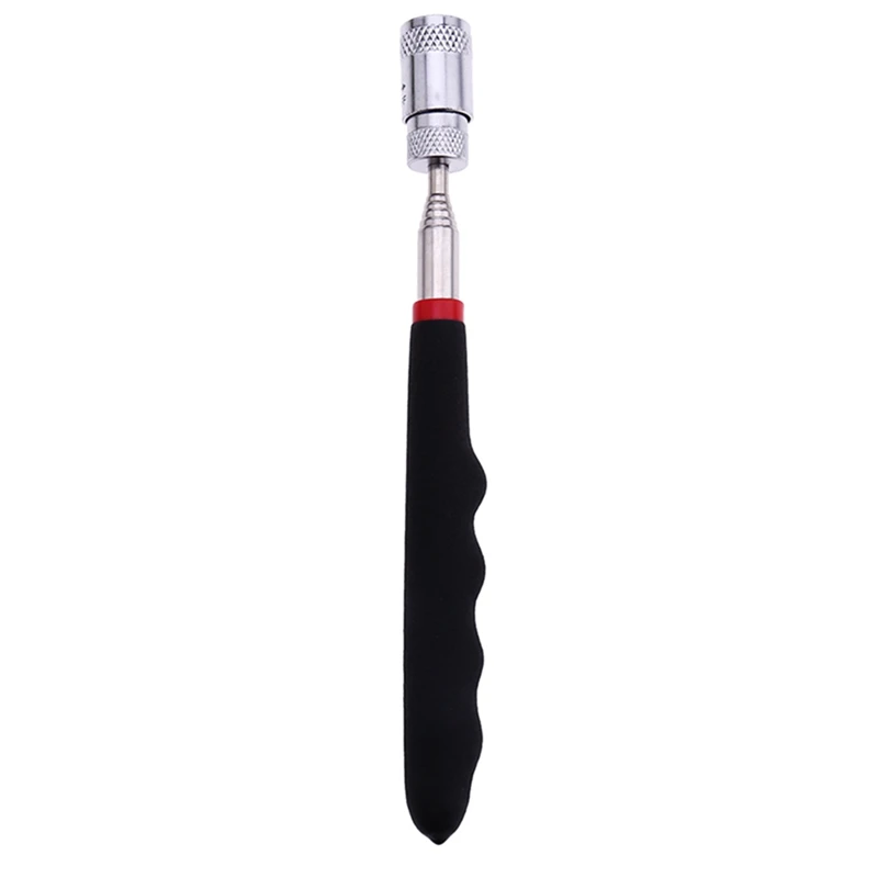 Telescopic Flexible Adjustable Magnetic Pick-Up Tools Lamp W/ LED Flash Light Magnet Long Reach Extendable Pick Up The Iron Rod |