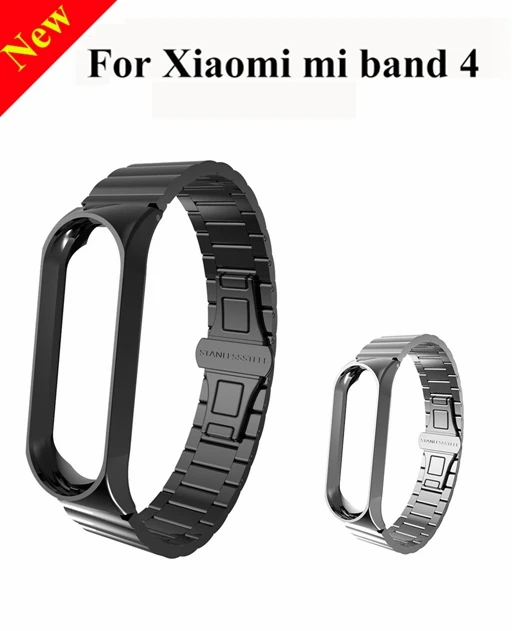 

New!!Fashion Luxury Stainless Steel Bracelet Watch Band Strap For XiaoMi Mi Band 4 Accessories Mid Band Wrist Band 4