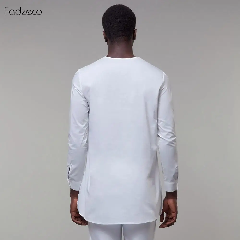 Африканская мужская одежда Fadzeco Дашики круглая рубашка с длинным рукавом
