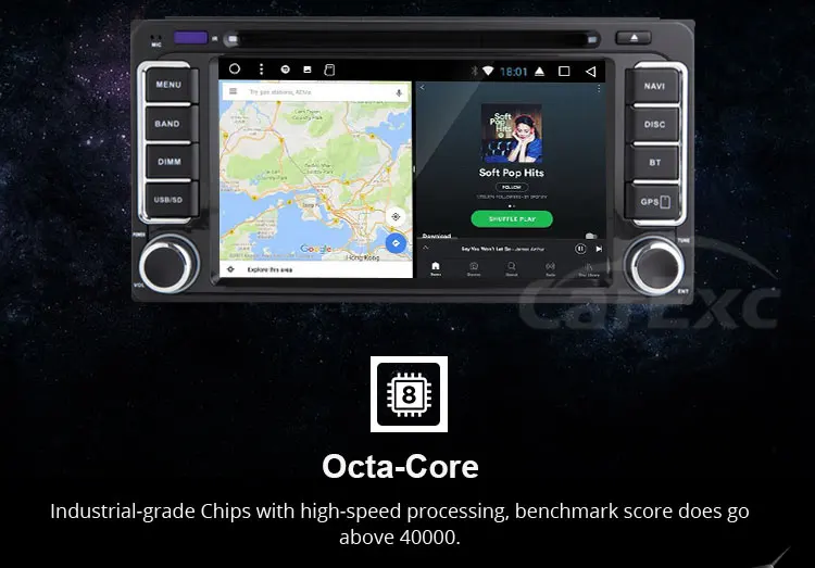 Best CarExc Android 9.0 OS Octa Core For Toyota Old Prado RAV4 Radio 2 Din Universal Car DVD Player With GPS Navigation 100mm*200mm 15