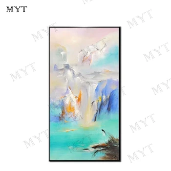 

MYT HandPainted New Arrival Oil Painting For Living Room Home Decor Wall Art Pictures Canvas Chinese Style Landscape Pictures