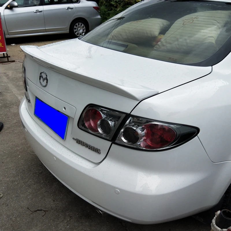 Для Mazda 6 спойлер 2003 до 2013 Mazda6 спортивный Спойлер ABS Материал заднее крыло