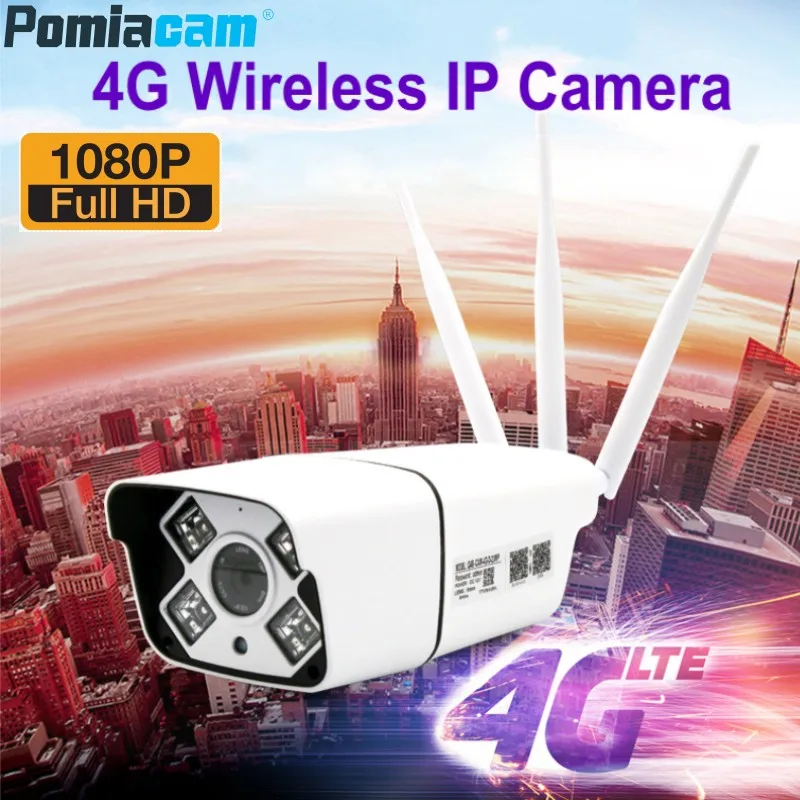 Z6U Full HD 1080P Bullet IP камера беспроводная GSM 4G sim карта Wifi наружная Водонепроницаемая CCTV