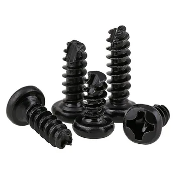 

100PCS Black Round Head Phillips Self Tapping Screw M2 M2.3 M2.6 M3 Cross Recessed Cutting Screws