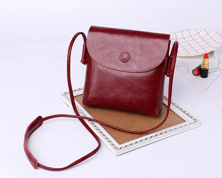 MJ Women Leather Messenger Bag Female Split Leather Shoulder Crossbody Bag High Quality Small Flap Bags for Girls (5)