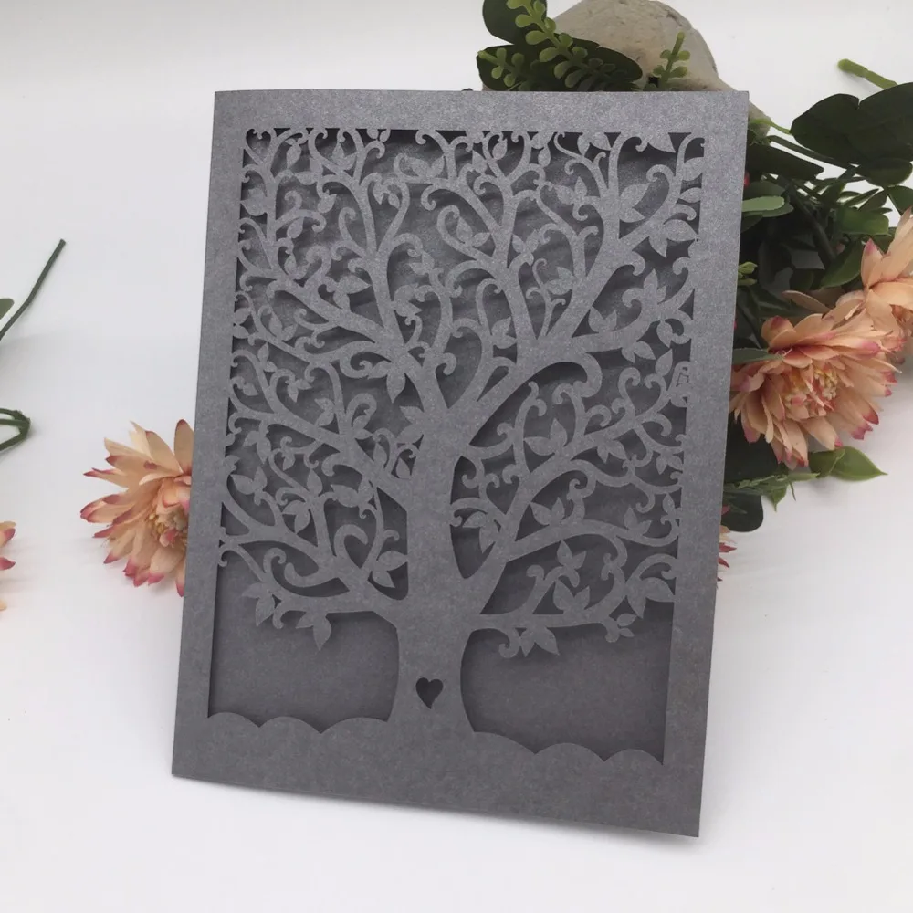 35pcs/lot Hight-quilite Exquisite Tree Wedding Card Invitation Apply To Back School Grand Event Gender Reveal | Дом и сад