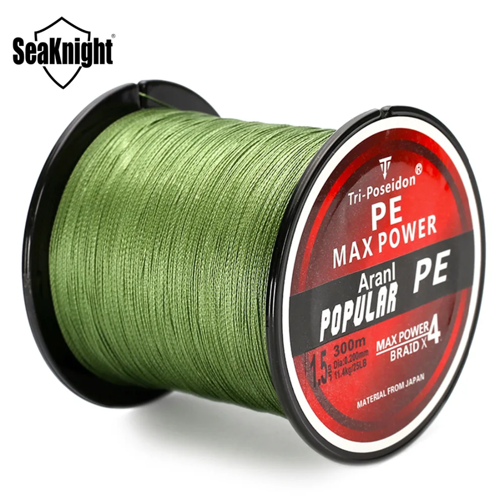 SeaKnight Brand Tri-Poseidon Series Brand Super Strong Japan 300m Multifilament PE Braided Fishing Line 8 10 20 30 40 50 60LB