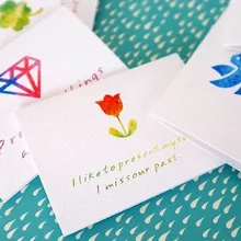 5 шт. 9 Изысканные милые цветные мини-открытки на день рождения для матери открытки на день Святого Валентина
