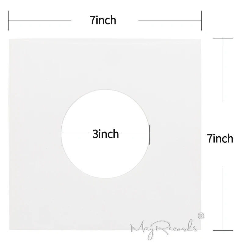 20 Высококачественная Белая Крафт-бумага в тяжелом весе без кислоты, внутренние рукава с отверстием для " виниловых пластин