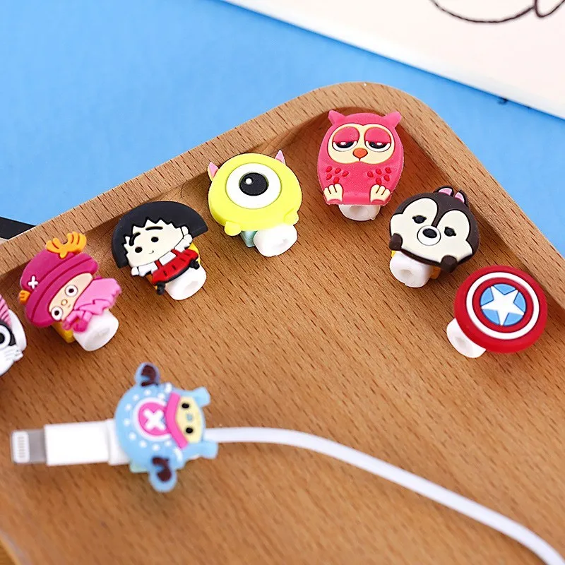KEITHNICO 6 шт мультяшный кабель протектор USB зарядное устройство защитный рукав для