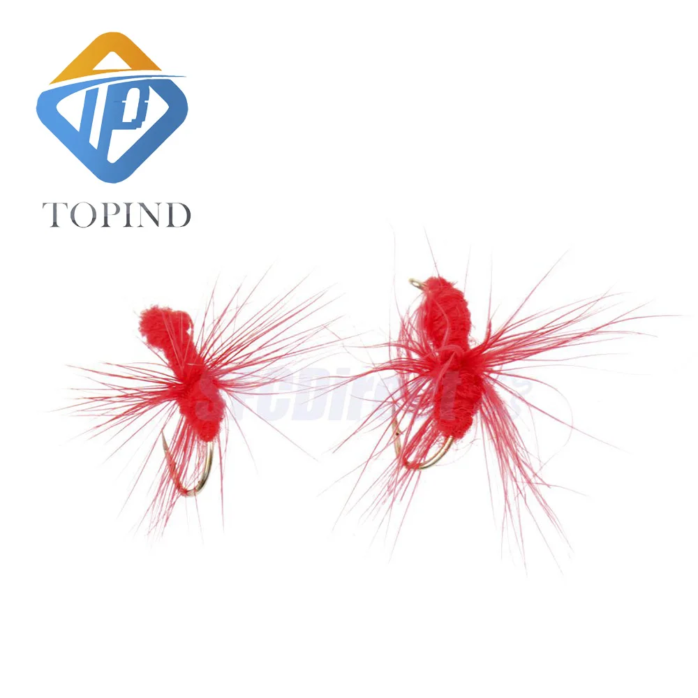 two red Ant Single Hook fly fish Fly Fishing lure baits