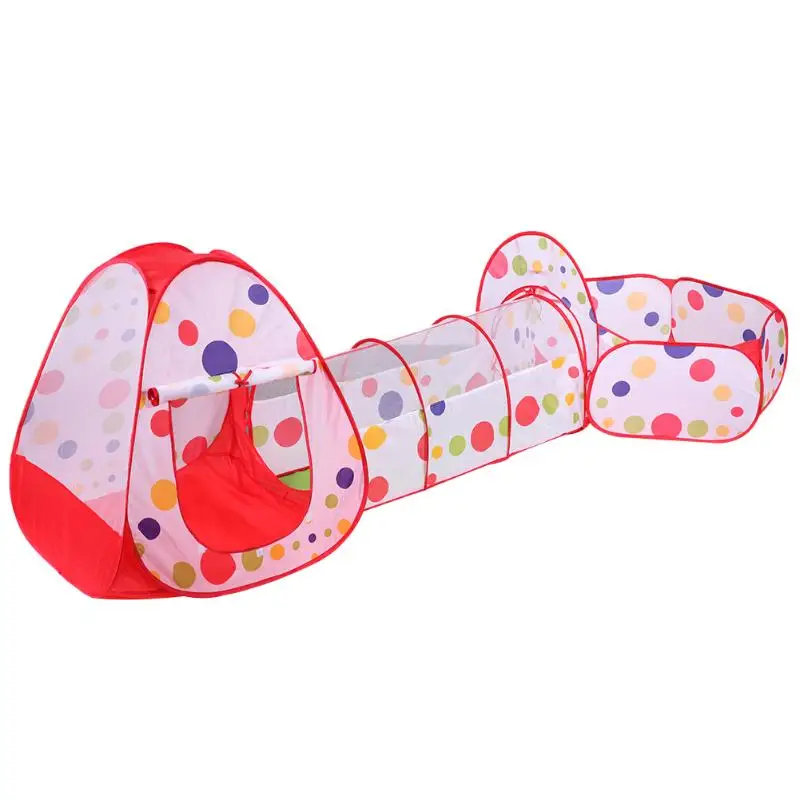 

3 in 1 Folding Pop Up Tunnel Children Kids Large Playing House Portable Basketball Crawling Ocean Ball Toy Tents