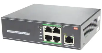 

POE Switch, 4Port POE+1 Uplink, IEEE 802.3af/at, PoE output 15.4W, total power 120W
