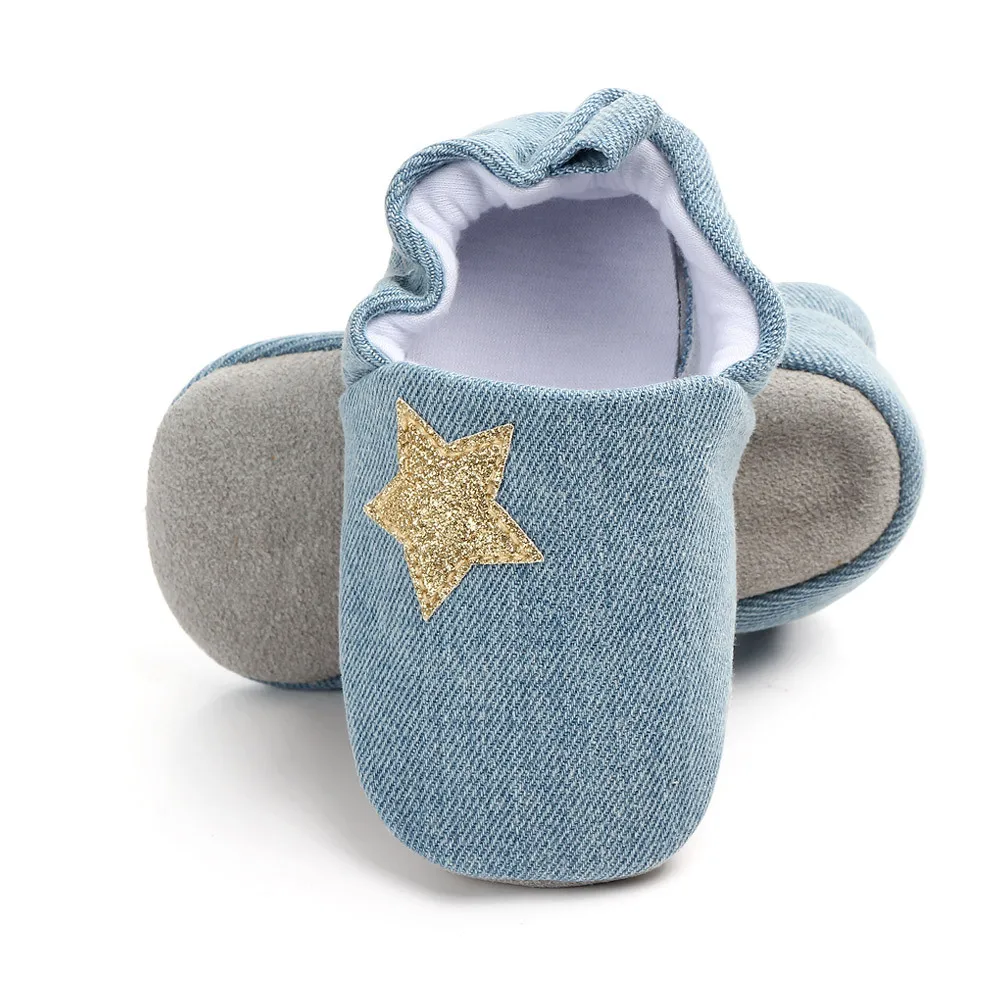Новая Брендовая обувь для новорожденных, обувь для малышей, весна-осень, обувь на мягкой подошве с рисунком звезды, обувь для младенцев, обувь для младенцев 0-18 месяцев, Mocc