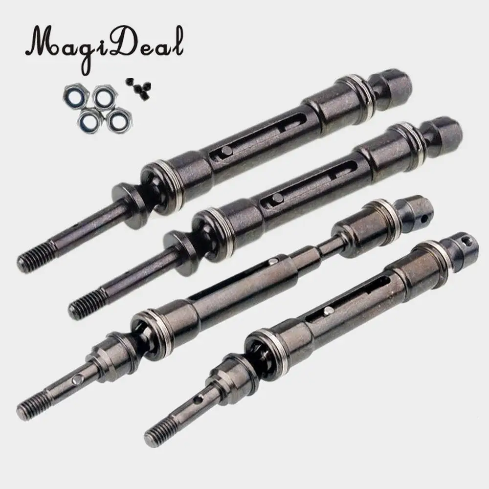 MagiDeal 4x Aluminum Alloy Front Rear Universal Drive Shaft Dogbone for Traxxas Slash 1/10 SLA017 4X4 HQ727 Short Truck  3Kinds